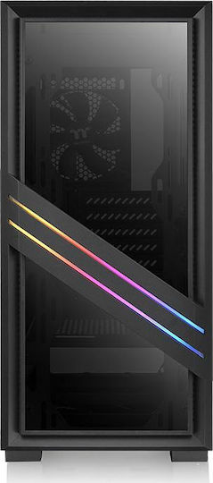 Thermaltake Versa T35 TG RGB Gaming Midi Tower Κουτί Υπολογιστή με Πλαϊνό Παράθυρο Μαύρο - Image 2