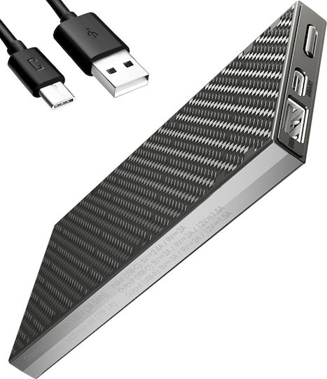 NiteCore NB10000 Power Bank 10000mAh με Θύρα USB-A και Θύρα USB-C Μαύρο - Image 4