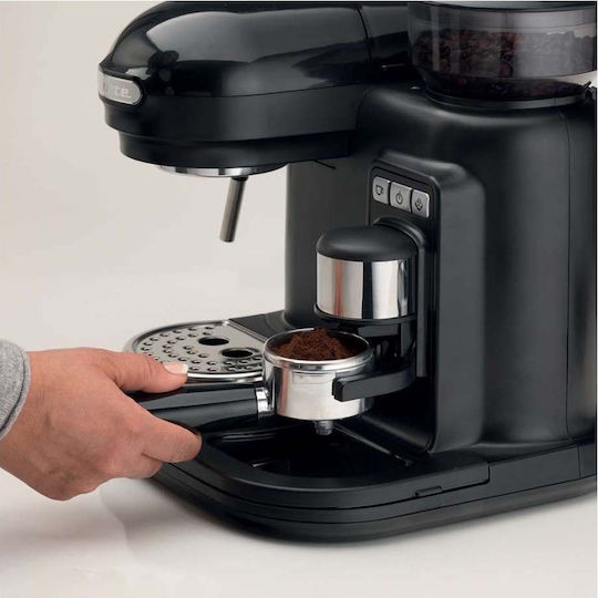 Ariete 1318/02 Αυτόματη Μηχανή Espresso 1080W Πίεσης 15bar με Μύλο Άλεσης Μαύρη - Image 3