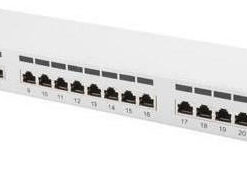 Lanberg Patch Panel Shielded για Rack 1U 19" 24 Θυρών cat6 Λευκό PPS6-1024-S