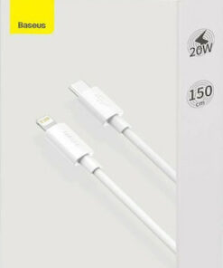 Alternative view of Baseus Simple Wisdom USB-C to Lightning Cable 20W Λευκό 1.5m (TZCATLZJ-02)