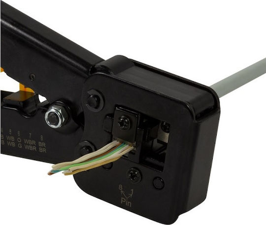 LogiLink Πρέσα Ακροδεκτών Δικτύου RJ12, RJ11, RJ45 με Απογυμνωτή (Μήκος 220mm) WZ0037 - Image 2