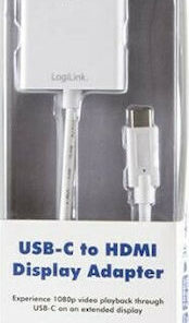 Alternative view of LogiLink Μετατροπέας USB-C male σε HDMI female Λευκό 1τμχ UA0236A