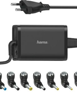 HAMA Universal Φορτιστής Laptop 45W 19V 3A με Αποσπώμενο Καλώδιο Τροφοδοσίας και με σετ βυσμάτων (00200001)