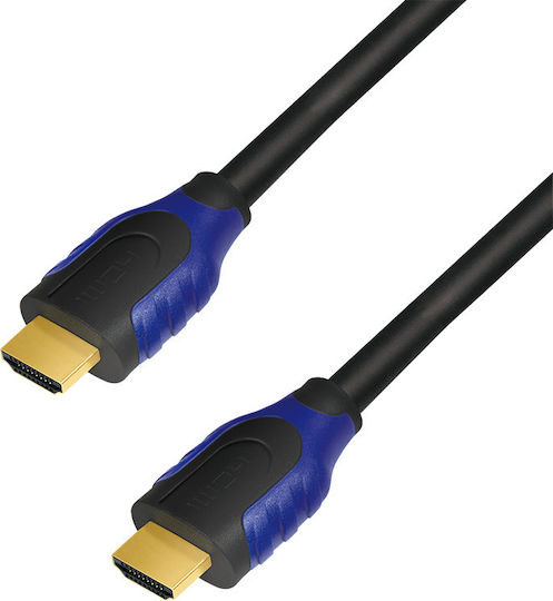 LogiLink HDMI 2.0 Cable HDMI male - HDMI male 5m Μαύρο CH0064 - Image 2
