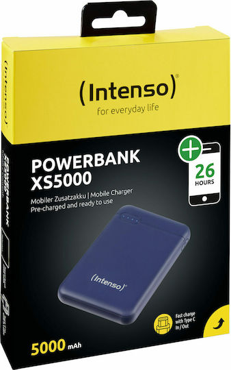Intenso XS Power Bank 5000mAh με Θύρα USB-A και Θύρα USB-C Μπλε - Image 4