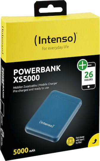 Intenso XS Power Bank 5000mAh με Θύρα USB-A και Θύρα USB-C Πετρόλ - Image 6
