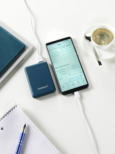 Intenso XS Power Bank 5000mAh με Θύρα USB-A και Θύρα USB-C Πετρόλ - Image 8