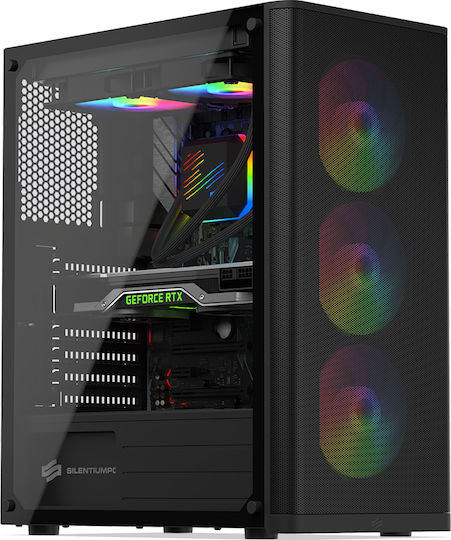 SilentiumPC Ventum VT2 EVO TG ARGB Gaming Midi Tower Κουτί Υπολογιστή με Πλαϊνό Παράθυρο Μαύρο