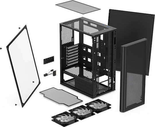 SilentiumPC Ventum VT2 EVO TG ARGB Gaming Midi Tower Κουτί Υπολογιστή με Πλαϊνό Παράθυρο Μαύρο - Image 9