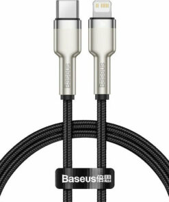 Baseus Cafule Metal Braided USB-C to Lightning Cable 20W Μαύρο 0.25m (CATLJK-01)