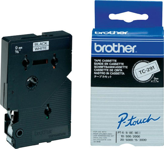 Brother TC-291 Ταινία Ετικετογράφου 7.7m x 9mm σε Λευκό Χρώμα TC-291 - Image 3