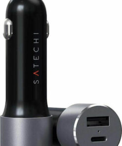 Satechi Φορτιστής Αυτοκινήτου 72W 3A με Θύρες: 1xUSB 1xType-C Μαύρος ST-TCPDCCM