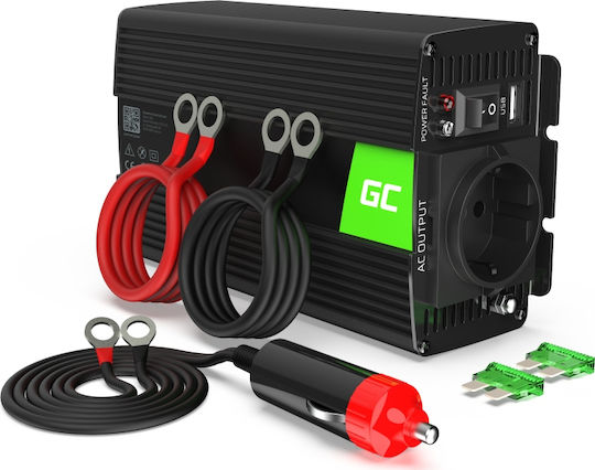 Green Cell INV17 Inverter Αυτοκινήτου Καθαρού Ημιτόνου 1000W για Μετατροπή 24V DC σε 230V AC με 1xUSB INV17 - Image 3
