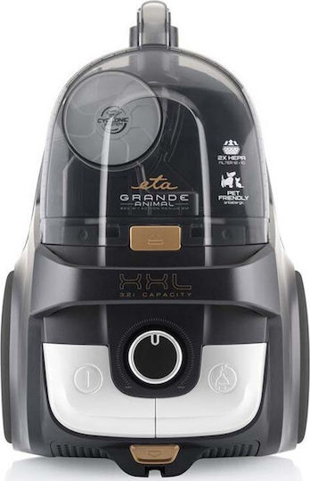 ETA Grande Animal 2223 90000 Ηλεκτρική Σκούπα 850W με Κάδο 3.2lt Μαύρη