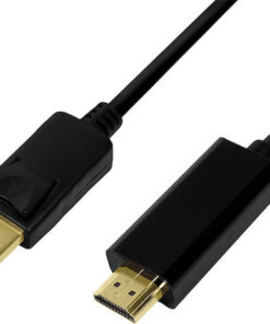 LogiLink Cable DisplayPort male - HDMI male 1m Μαύρο (CV0126)