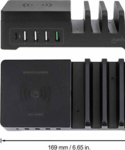 Alternative view of Manhattan Βάση Φόρτισης με 4 Θύρες USB-A και Θύρα USB-C 55W σε Μαύρο χρώμα (102230)