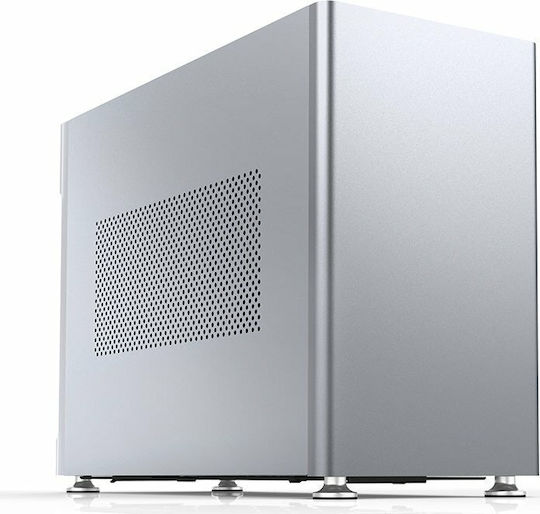 Jonsplus i100 Pro Aluminum Alloy Mini Tower Κουτί Υπολογιστή με Πλαϊνό Παράθυρο Ασημί - Image 4