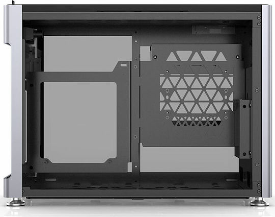 Jonsplus i100 Pro Aluminum Alloy Mini Tower Κουτί Υπολογιστή με Πλαϊνό Παράθυρο Ασημί - Image 2
