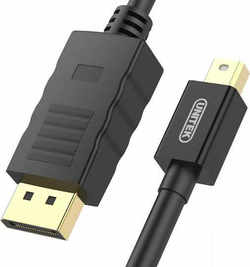 Unitek Cable DisplayPort male - mini DisplayPort male 2m Μαύρο (Y-C611BK) - Image 2