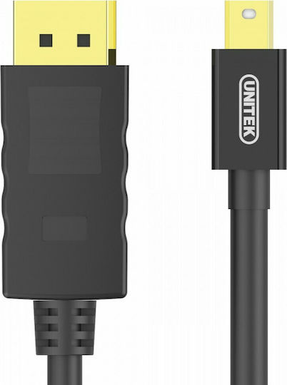 Unitek Cable DisplayPort male - mini DisplayPort male 2m Μαύρο (Y-C611BK) - Image 4
