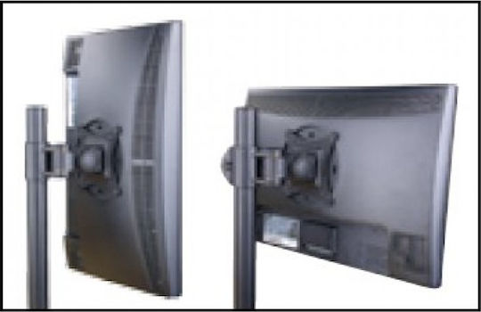 Techly Βάση Γραφείου για 2 Οθόνες έως 27" με Βραχίονα Ασημί (ICA-LCD-482-D) - Image 3