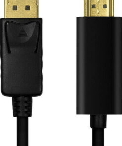 Alternative view of LogiLink Cable DisplayPort male - HDMI male 1m Μαύρο (CV0126)