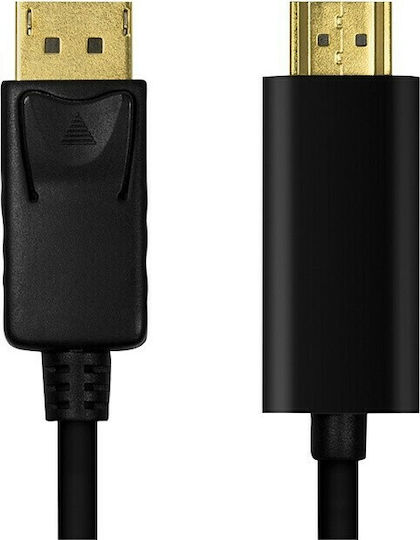 LogiLink Cable DisplayPort male - HDMI male 1m Μαύρο (CV0126) - Image 2