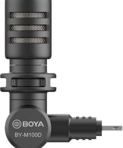 Alternative view of Boya BY-M100D Πυκνωτικό Μικρόφωνο Lightning Shock Mounted Δημοσιογραφικό