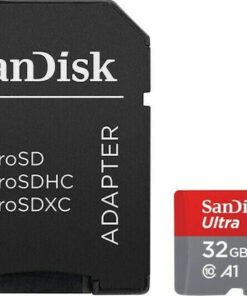 Sandisk Ultra microSDHC 32GB Class 10 U1 A1 UHS-I με αντάπτορα