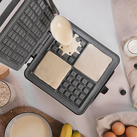Cecotec Fun Gofrestone 4 Βαφλιέρα 4 Θέσεων σε Ορθογώνιο Σχήμα 1200W Inox