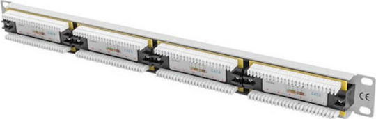 Lanberg Patch Panel για Rack 1U 19" 24 Θυρών cat6 Γκρι PPU6-1024-S - Image 2