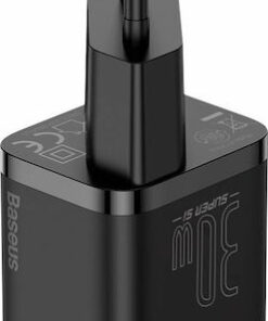 Alternative view of Baseus Φορτιστής Χωρίς Καλώδιο με Θύρα USB-C 30W Power Delivery Μαύρος (Super Si)