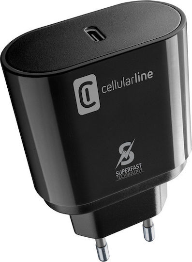 Cellular Line Φορτιστής Χωρίς Καλώδιο με Θύρα USB-C 25W Power Delivery Μαύρος (ACHSMUSBCPD25WK) - Image 2
