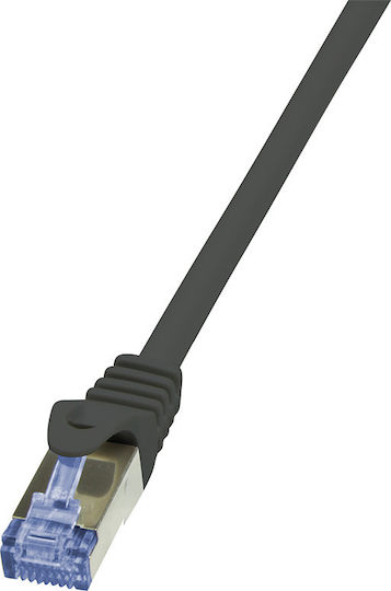 LogiLink S/FTP Cat.6a Καλώδιο Δικτύου Ethernet 0.5m Μαύρο 1τμχ CQ3023S