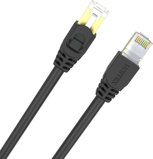 Unitek U/FTP (STP) Cat.7 Καλώδιο Δικτύου Ethernet 0.5m Μαύρο 1τμχ C1808HBK - Image 2