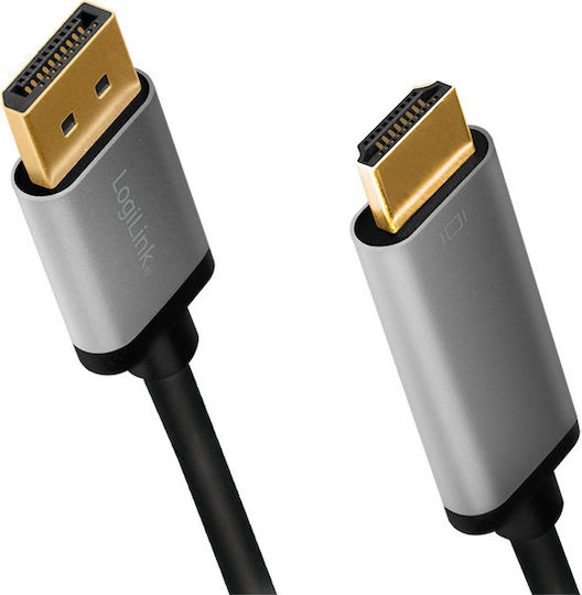 LogiLink Cable DisplayPort male - HDMI male 2m Μαύρο (CDA0107) - Image 2