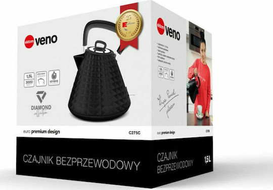 Eldom C275C Veno Βραστήρας 1.5lt 3000W Μαύρος - Image 8
