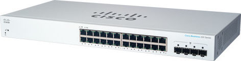 Cisco CBS220-24T Managed L2 Switch με 24 Θύρες Gigabit (1Gbps) Ethernet και 4 SFP Θύρες