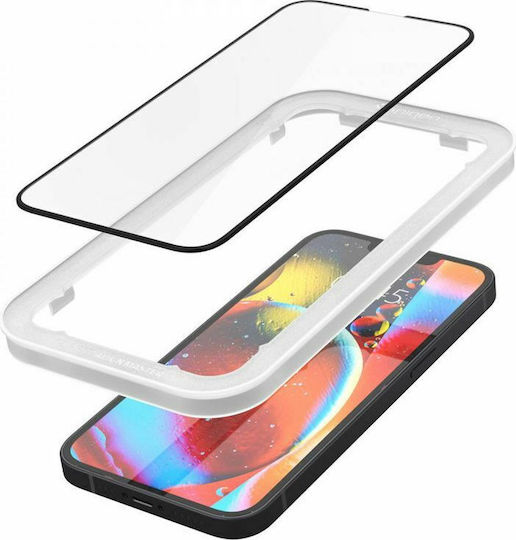 Spigen GLAS.tR ALIGNmaster 0.3mm Full Face Tempered Glass 2τμχ Μαύρο (iPhone 16e / 14 / 13 / 13 Pro) AGL03387 - Image 3