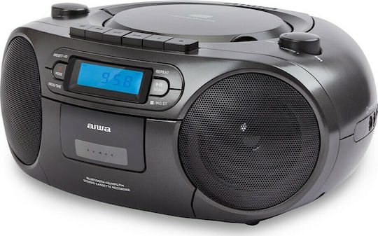 Aiwa Φορητό Ηχοσύστημα BBTC-550 BBTC-550BK με Bluetooth / CD / MP3 / USB / Κασετόφωνο / Ραδιόφωνο σε Μαύρο Χρώμα - Image 4