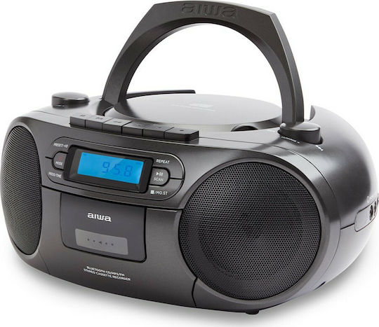 Aiwa Φορητό Ηχοσύστημα BBTC-550 BBTC-550BK με Bluetooth / CD / MP3 / USB / Κασετόφωνο / Ραδιόφωνο σε Μαύρο Χρώμα - Image 2