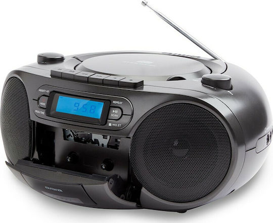 Aiwa Φορητό Ηχοσύστημα BBTC-550 BBTC-550BK με Bluetooth / CD / MP3 / USB / Κασετόφωνο / Ραδιόφωνο σε Μαύρο Χρώμα - Image 3