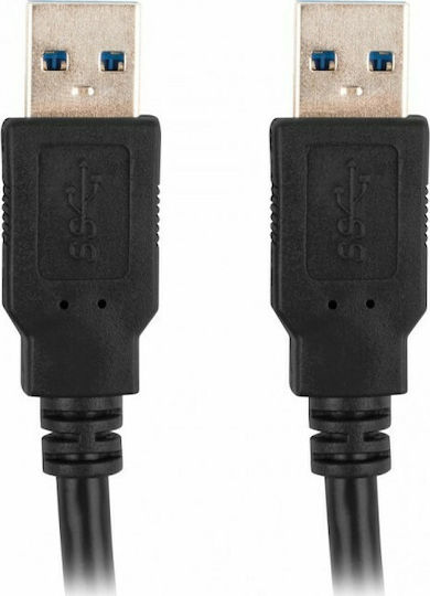 Lanberg USB 3.0 Cable USB-A male - USB-A male Μαύρο 0.5m (CA-USBA-30CU-0005-BK) - Image 2
