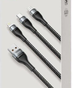Alternative view of Baseus Superior Series Regular USB to Lightning / Type-C / micro USB Cable 3.5A Λευκό 1.5m (CAMLTYS-02)
