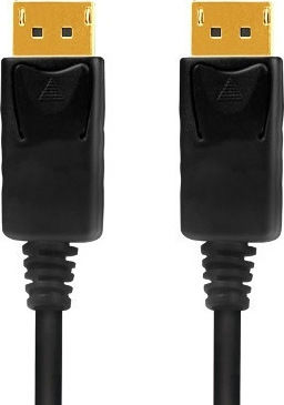 LogiLink Cable DisplayPort male - DisplayPort male 1m Μαύρο (CD0100)