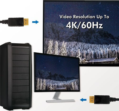 LogiLink Cable DisplayPort male - DisplayPort male 1m Μαύρο (CD0100) - Image 3