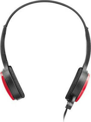 uGo USL-1222 On Ear Multimedia Ακουστικά με μικροφωνο και σύνδεση 3.5mm Jack σε Κόκκινο χρώμα - Image 2