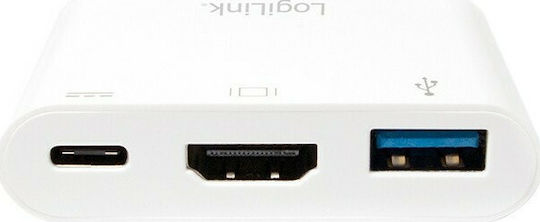 LogiLink USB-C Docking Station με HDMI 4K PD Λευκό (UA0258) - Image 2