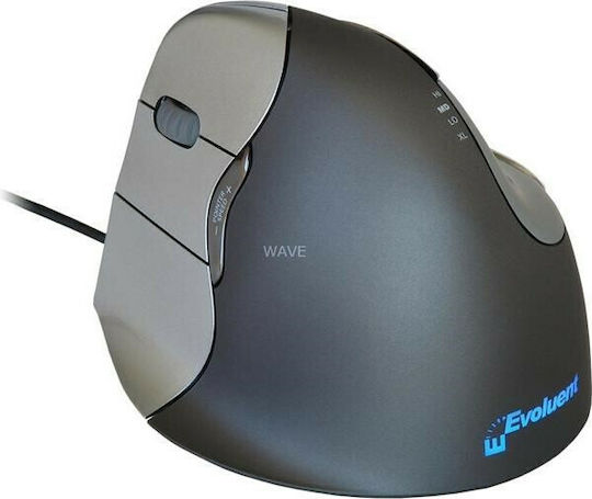 Evoluent VerticalMouse 4 Left Ενσύρματο Εργονομικό Ποντίκι για Αριστερόχειρες Γκρι - Image 5